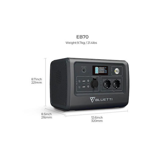 Bluetti EB70 Електроцентрала 716Wh