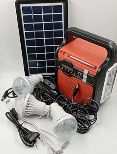 Solar Lighting System 3 Lamps Radio with USB Charging EP-371BT