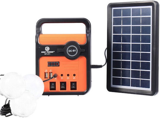 Solar Lighting System 3 Lamps Radio with USB Charging EP-371BT