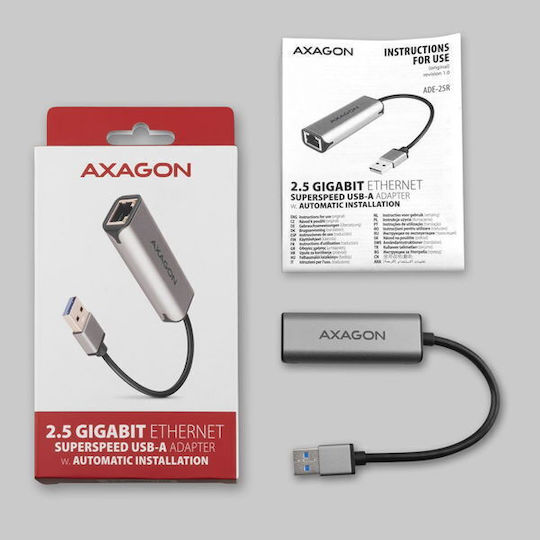 Axagon ADE-25R Αντάπτορας Δικτύου USB με Ενσύρματη Σύνδεση Ethernet (v1)