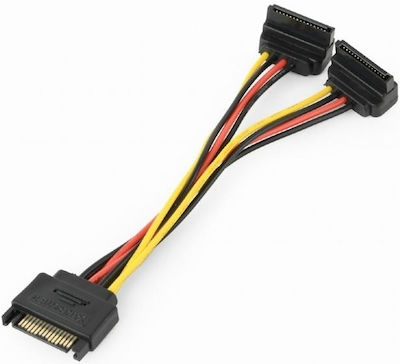 Cablexpert Power Splitter Sata 0.15m 15-Pin Sata - 15-Pin Sata Cable 0.15m Multicolour (SATAM2F)