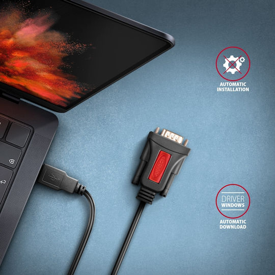 Axagon Kabel RS232 9-poliger Stecker zu USB-A 1.5m (ADS-1PSN) 1Stück