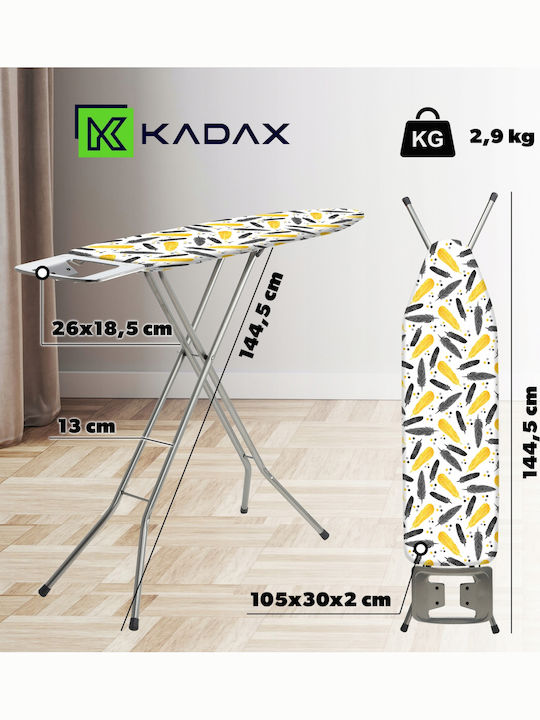 Kadax Bügelbrett für Dampfbügeleisen Zusammenklappbar 105x30cm