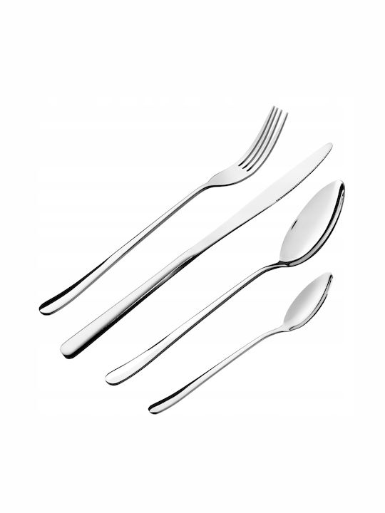 Kadax Set de Tacâmuri Inoxidabil Argintiu 24buc