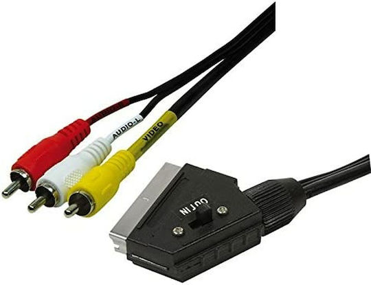LogiLink Καλώδιο Scart мъжки - Съставен мъжки 2м Черен CA1029