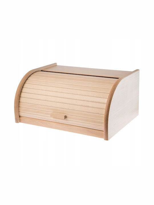 Kadax Ψωμιέρα με Καπάκι Ξύλινη Καφέ 39x28.5x18.5cm