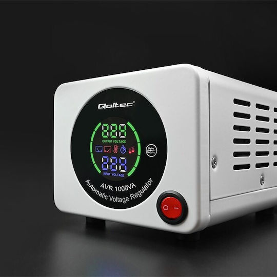 Qoltec Avr Compact Σταθεροποιητής Τάσης 1000VA με 1 Πρίζα Ρεύματος