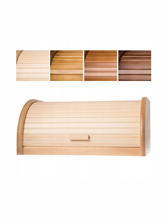 Kadax Cutie de pâine cu capac Lemn Maro 39x28.5x18.5cm
