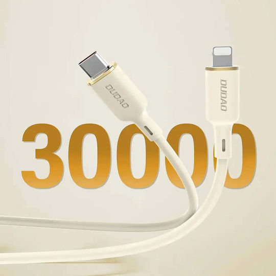 Dudao Cablu USB Regular la Lightning / Type-C / micro USB Bej 1.2m 304004-156312