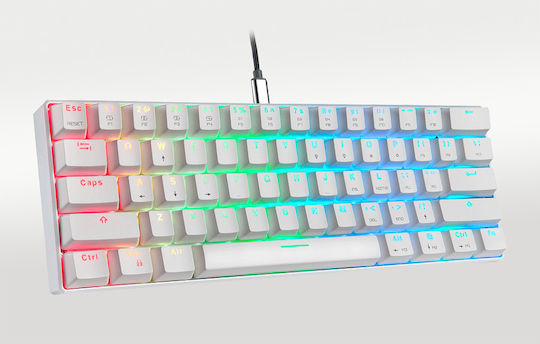 Motospeed CK61 Gaming Mechanische Tastatur 60% mit Kailh Box Weiß Schaltern und RGB-Beleuchtung (Englisch US) Weiß