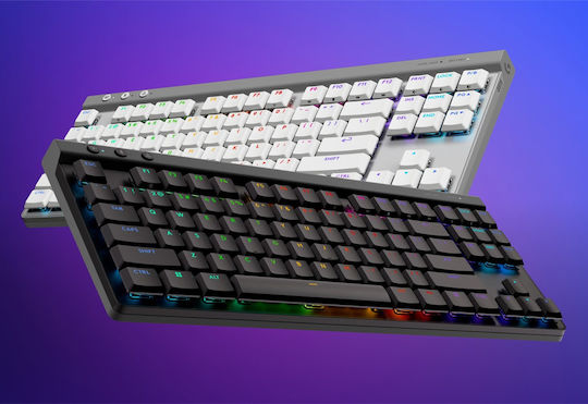 Logitech G515 Lightspeed Wireless Gaming Mechanical Keyboard Tenkeyless with GL Tactile switches and RGB lighting (English US) White