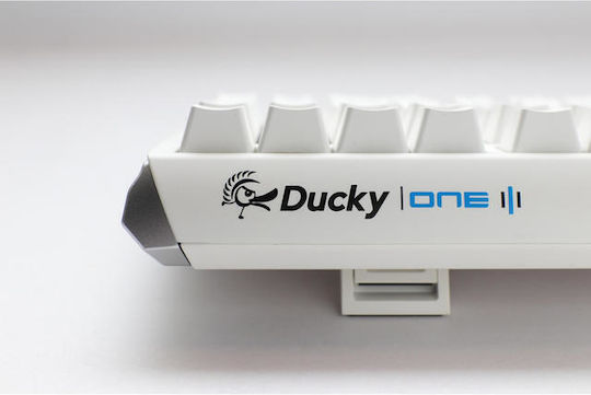 Ducky One 3 TKL Гейминг Механична Клавиатура Без ключове с Cherry MX Speed Silver суичове и RGB подсветка (Английски US) Pure White