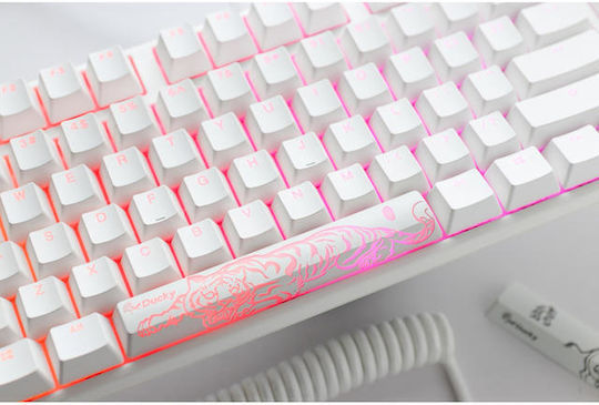 Ducky One 3 Gaming Mechanische Tastatur mit Cherry MX Braun Schaltern und RGB-Beleuchtung (Englisch US) Pure White