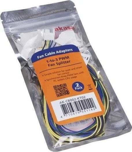 Akasa 4-Pin pwm - 4-Pin pwm Cable 0.3m Black (AK-CB002)
