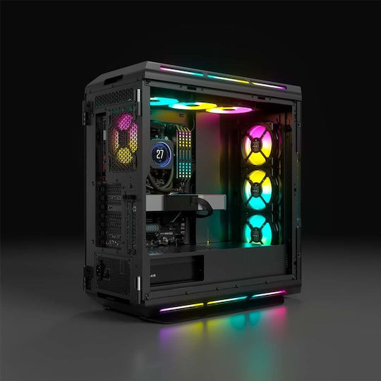 Corsair ICUE 5000T RGB Gaming Midi-Turm Computergehäuse mit Seitenfenster Schwarz