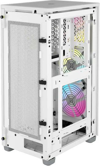 Corsair 2000D RGB Airflow iCUE Mini Tower Κουτί Υπολογιστή Λευκό