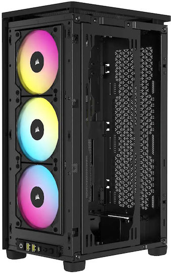 Corsair 2000D RGB Airflow ICUE Gaming Mini-Turm Computergehäuse Schwarz