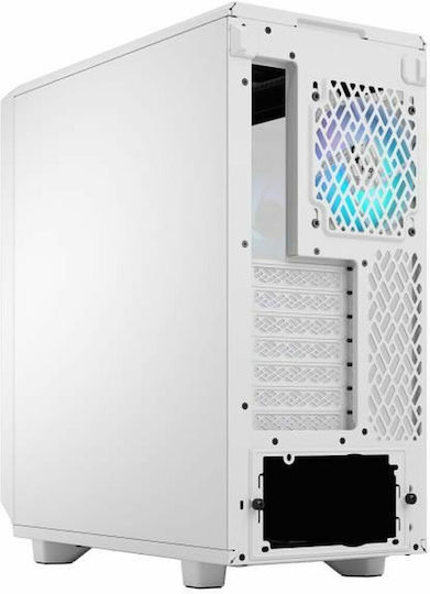 Fractal Design Meshify 2 Gaming Midi Tower Κουτί Υπολογιστή με Πλαϊνό Παράθυρο και RGB Φωτισμό White TG Clear Tint
