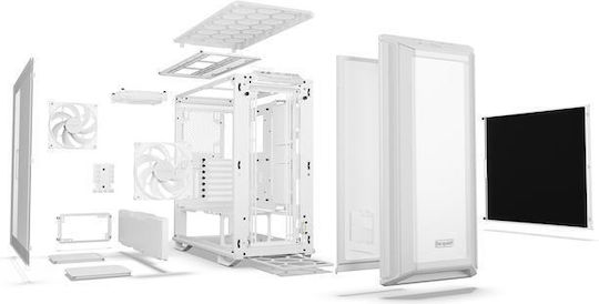 Be Quiet Dark Base 701 Gaming Full Tower Κουτί Υπολογιστή με Πλαϊνό Παράθυρο και RGB Φωτισμό Λευκό