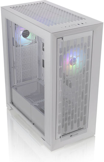 CTE T500 TG ARGB Snow Gaming Full Tower Computer Case with Side Window White