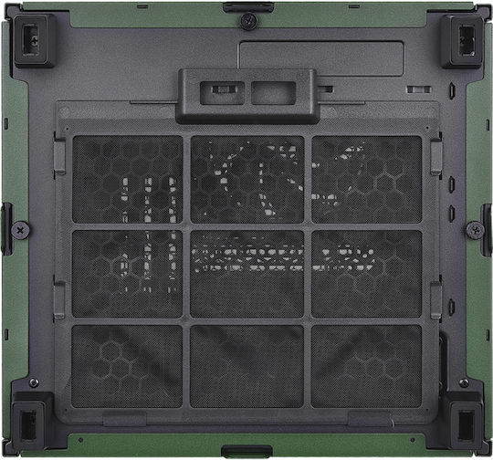 Thermaltake The Tower 200 Snow Mini Chassis Гейминг Мини кула Компютърна кутия със страничен прозорец Състезателно зелено