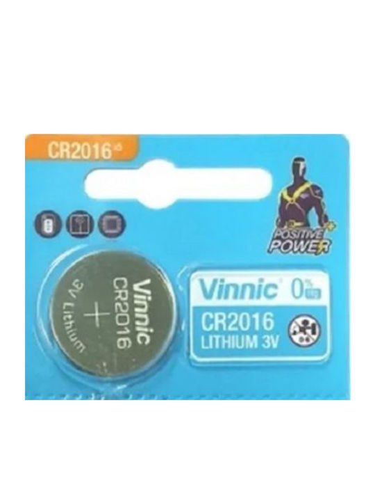 Vinnic Lithium Watch Battery CR2016 3V 1pcs