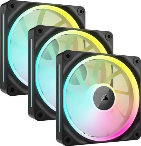 Corsair iCue Link LX120 Case Fan 2400rpm 69.9cfm with RGB Lighting and 4-Pin PWM Connection 3pcs