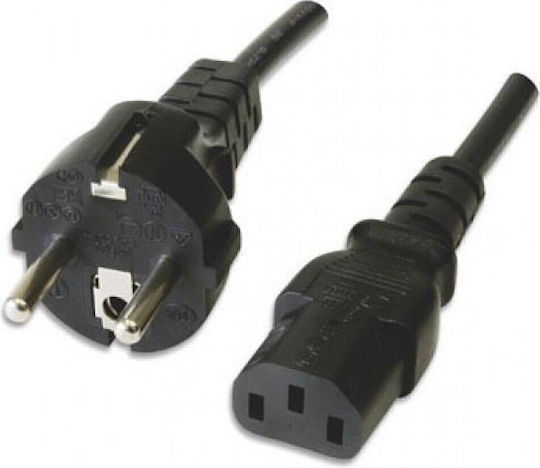 Manhattan IEC C13 - Schuko Cable 3m Μαύρο 328616