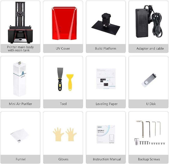 Elegoo Saturn 2 Αυτόνομος 3D Printer Ρητίνης με Σύνδεση USB