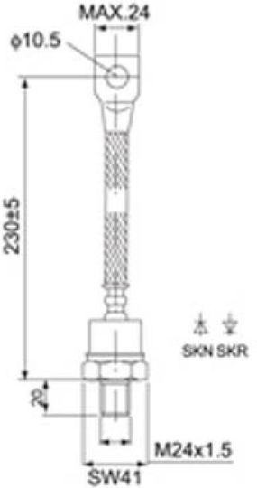 ZNL Diodă Rectificator cu Tensiune 1200V și Curent 400A 01.011.0160