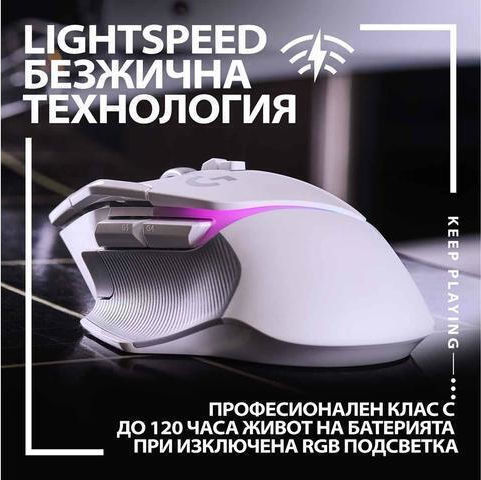 Logitech G502 X Plus Wireless RGB Gaming Mouse 25600 DPI White