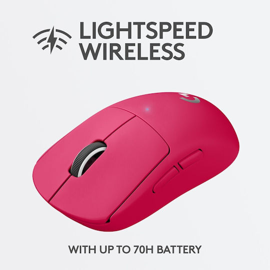 Logitech Pro X Superlight Ασύρματο Gaming Ποντίκι 25400 DPI Ροζ