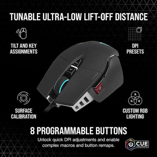Corsair M65 RGB Ultra Tunable FPS Gaming Ποντίκι 26000 DPI Μαύρο