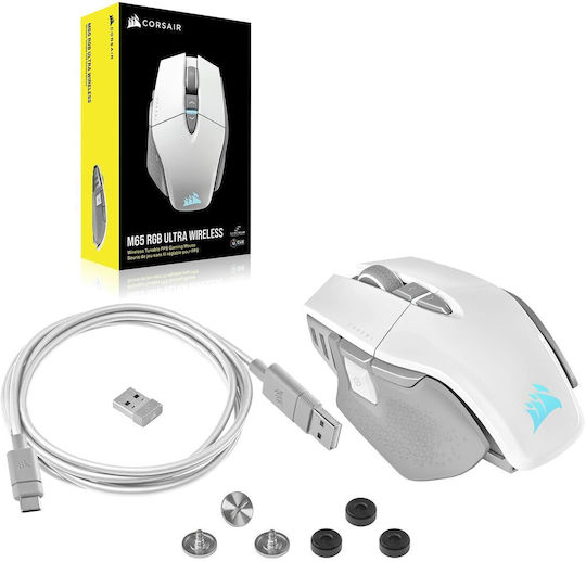 Corsair M65 RGB Ultra Wireless Wireless Gaming Mouse 26000 DPI White