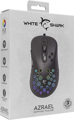 White Shark GM-5013 RGB Gaming Mouse 12800 DPI Azrael Black