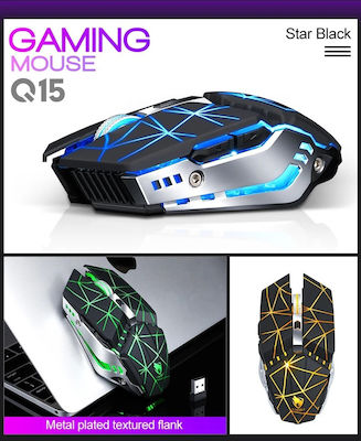 T-Wolf Q15 Wireless Gaming Mouse Star Black