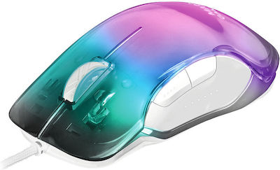 Mars Gaming MMGLOW Безжична RGB Гейминг Мишка 12800 DPI Бял