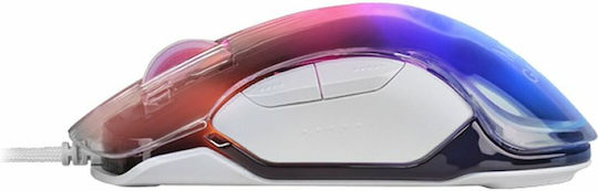 Mars Gaming MMGLOW RGB Gaming Ποντίκι 12800 DPI Λευκό