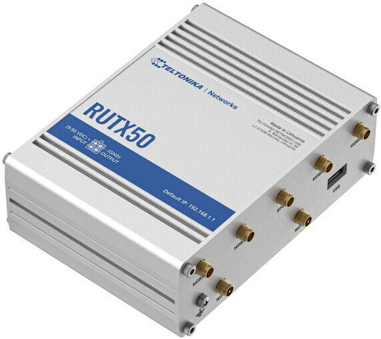Teltonika RUTX50 Ασύρματο 5G Router Wi‑Fi 5 με 4 Θύρες Gigabit