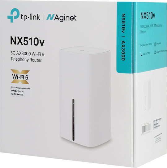 TP-LINK NX510V v1 Wireless 5G Router Wi‑Fi 6 with 3 Gigabit Ports