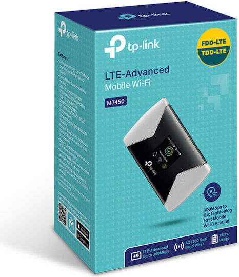 TP-LINK M7450 v2.3 Ασύρματο 4G Φορητό Hotspot Wi‑Fi 5