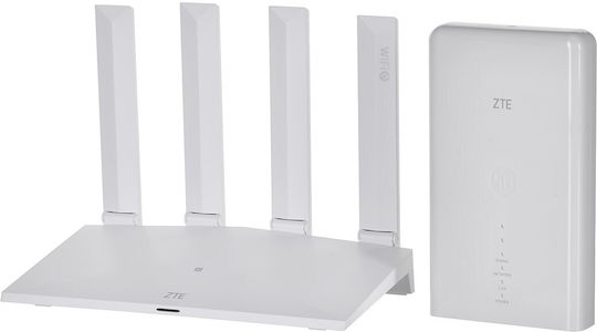 ZTE MC889+T3000 Ασύρματο 5G Router Wi‑Fi 6 με 3 Θύρες Gigabit