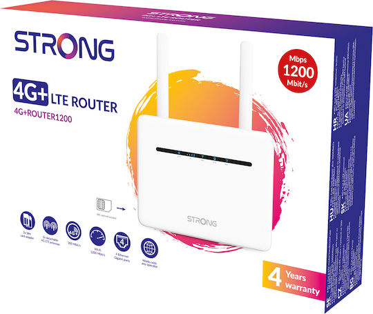 Strong 4G+ LTE Ασύρματο 4G Router Wi‑Fi 5 με 4 Θύρες Gigabit