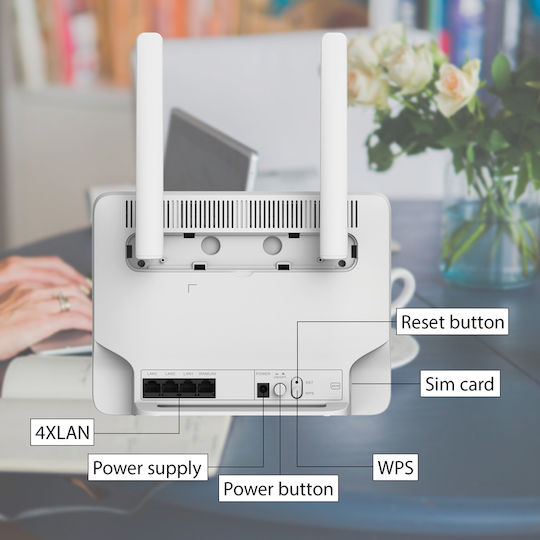 Strong 4G+ LTE Ασύρματο 4G Router Wi‑Fi 5 με 4 Θύρες Gigabit