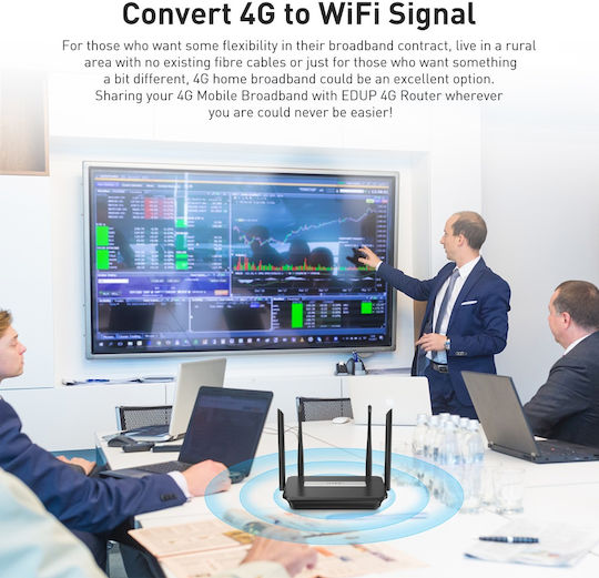 EDUP EP-N7503AC Безжичен 4G с 2 Порта Ethernet