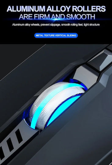 T-Wolf G530 Gaming Ποντίκι 6400 DPI Ασημί
