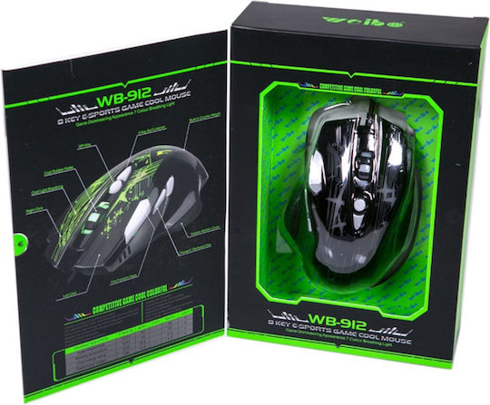 Weibo WB912 RGB Gaming Ποντίκι Μαύρο