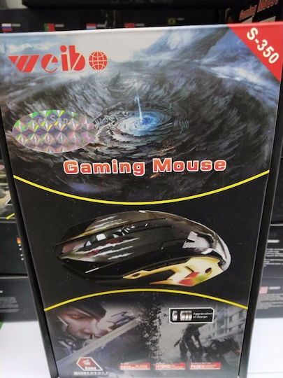 Weibo S-350 RGB Gaming Ποντίκι 3200 DPI Μαύρο