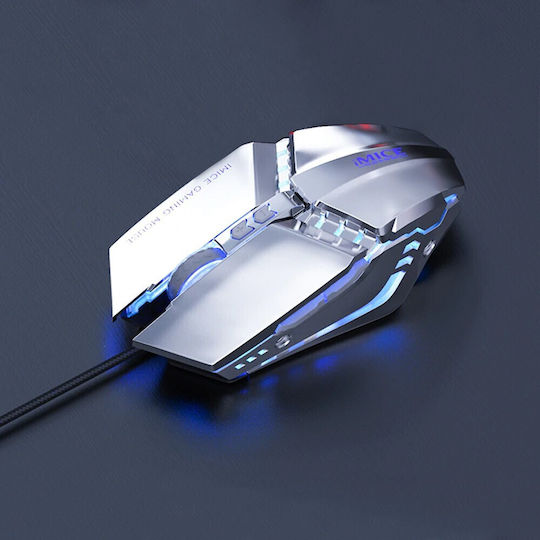 iMice T80 Gaming Ποντίκι 3200 DPI Ασημί
