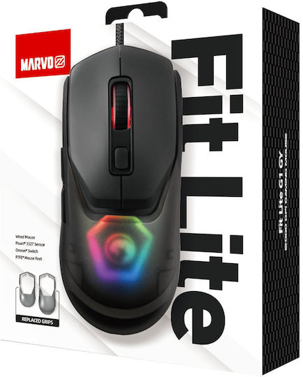 Marvo Fit Lite RGB Gaming Gaming Maus 12000 DPI Schwarz
